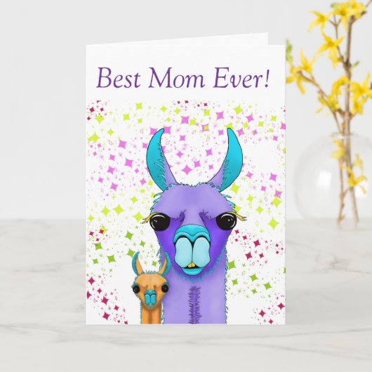 Beste Moederdag voor mama Kaart (Gele Bloem)