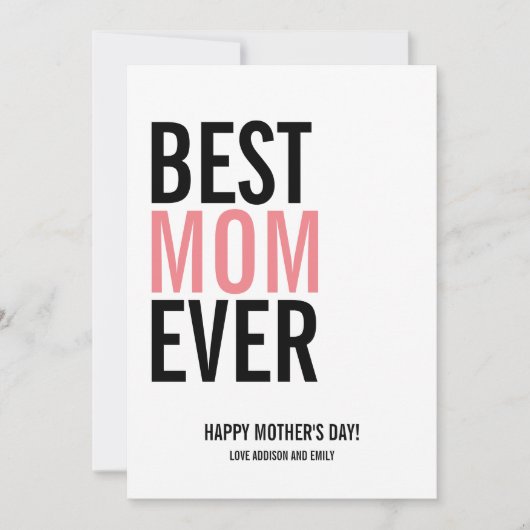 Beste Moederdag voor mama Kaart (Voorkant)