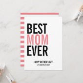 Beste Moederdag voor mama Kaart (Voorkant / Achterkant in situ)