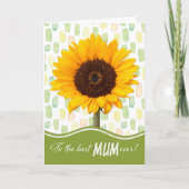 Beste Moederdag voor zonnebloemen Bedankkaart (Voorkant)