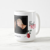 Beste Moederdag Waterverf Bloemenfoto Koffiemok (Voorkant rechts)