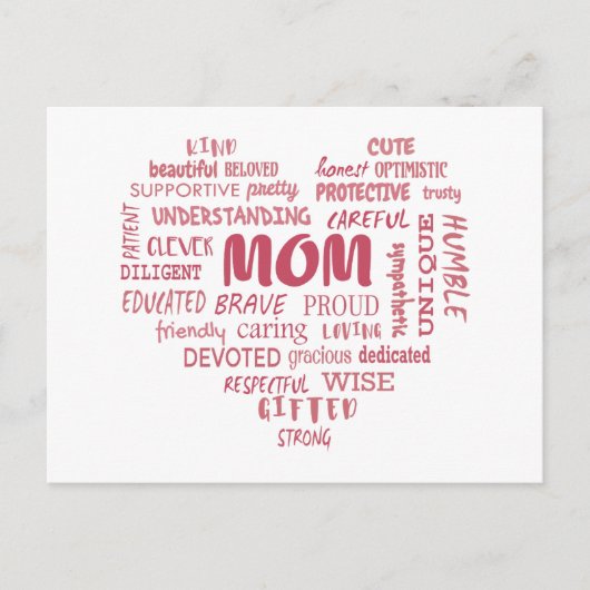 Beste moederkwaliteiten en moederkenmerken Invi Briefkaart (Voorkant)