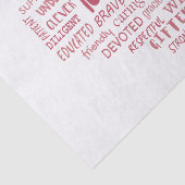 Beste moederkwaliteiten en moederkenmerken Invi Tissuepapier (Detail)