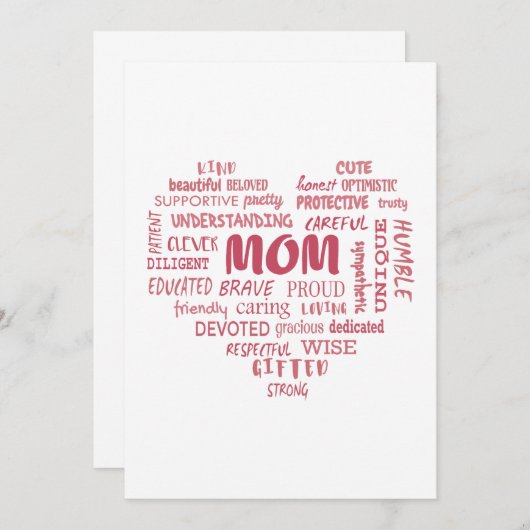 Beste moederkwaliteiten en moederkenmerken kaart (Voorkant / Achterkant)