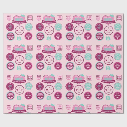 Beste moedermodel cadeaupapier (Vlak)