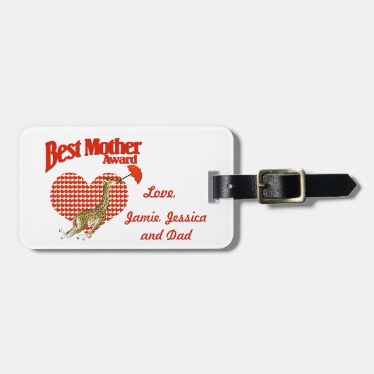 Beste moederonderscheiding bagagelabel (Voorkant horizontaal)