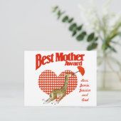 Beste moederonderscheiding briefkaart (Staand voorkant)