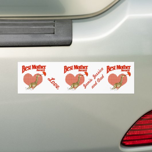 Beste moederonderscheiding bumpersticker (Op auto)