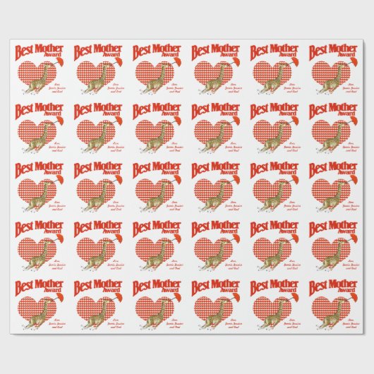 Beste moederonderscheiding cadeaupapier (Vlak)