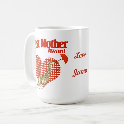 Beste moederonderscheiding koffiemok (Voorkant links)