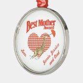 Beste moederonderscheiding metalen ornament (Links)