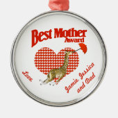 Beste moederonderscheiding metalen ornament (Voorkant)