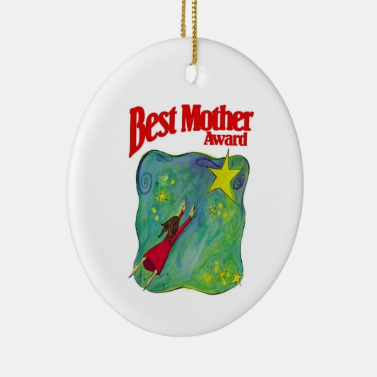 Beste Moederonderscheiding Ondertekend door haar f Keramisch Ornament (Rechts)