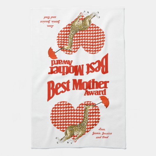 Beste moederonderscheiding theedoek (Verticaal)