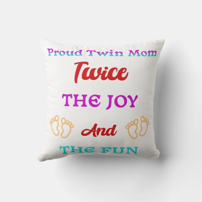 Beste Moeders cadeau voor trotse tweelingmoeders o Kussen (Achterkant)