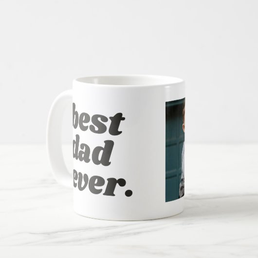 Beste Mok van de Foto Koffie van Pap Ever (Voorkant links)