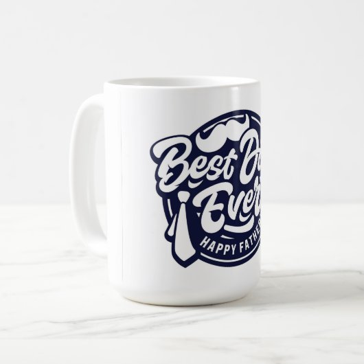 Beste Mok van Pap Ever Vaderdag Coffee (Voorkant links)