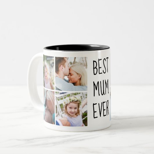 Beste Mok voor aangepaste foto's van mama ooit (Voorkant links)