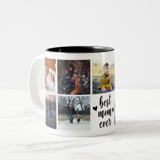 Beste Mok voor aangepaste foto's van mama ooit (Voorkant links)