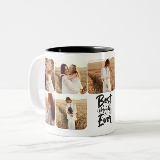 Beste Mok voor aangepaste foto's van mama ooit (Voorkant links)