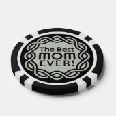 BESTE MOM aangepaste monogram poker chips (Enkel)