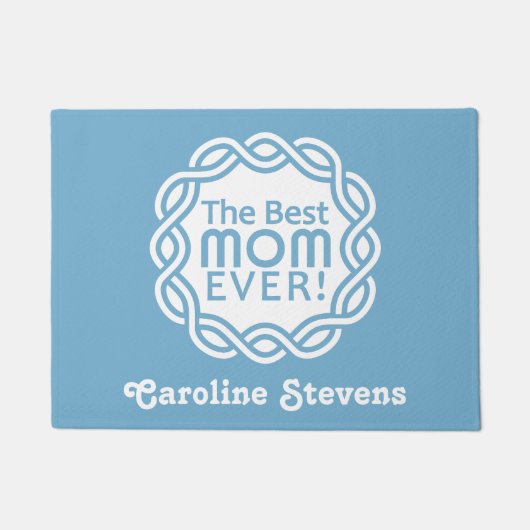 BESTE MOM-aangepaste naam en kleurdeurmatten Deurmat (Voorkant)