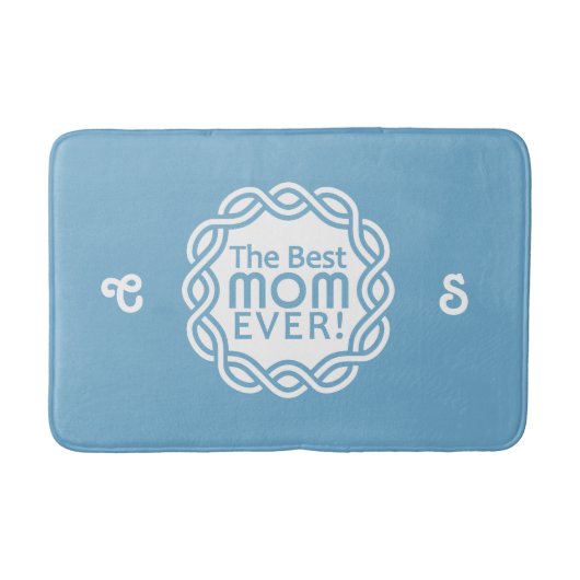 BESTE MOM-aangepaste naam en monogram badmatten (Voorkant)
