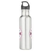 Beste MOM Ever Badge Logo Design Waterfles (Achterkant)