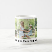 Beste MOM Ever Custom 3 Fotocollage Moederdag Koffiemok (Center)