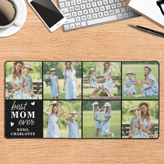 Beste MOM Ever Custom 7 Fotocollage gepersonalisee Bureaumat