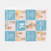 Beste MOM Ever Custom 7 Fotocollage Moederdag Fleece Deken (Voorkant (Horizontaal))