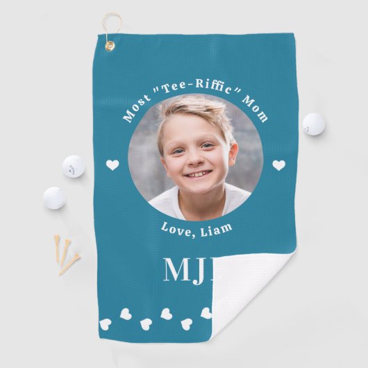 Beste MOM Golfer aangepaste foto gepersonaliseerd  Golfhanddoek (Insitu)