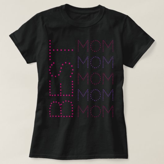 BESTE MOM-lavendel en roze grafische gekleurde typ T-shirt (Design voorkant)