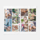 BESTE MOM OOIT 10 Foto's Collage Wit Custom Fleece Deken (Voorkant (Horizontaal))