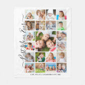 BESTE MOM OOIT 21 Fotocollage Script Keepsake Fleece Deken (Voorkant)