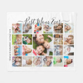 BESTE MOM OOIT 21 Fotocollage Script Keepsake Fleece Deken (Voorkant (Horizontaal))