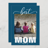 Beste MOM ooit 3 Kinder Foto Moederdag Feestdagenkaart (Voorkant / Achterkant)
