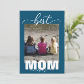Beste MOM ooit 3 Kinder Foto Moederdag Kaart (Staand voorkant)