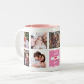 BESTE MOM OOIT Aangepaste foto Aangepast Gift Two- Tweekleurige Koffiemok (Voorkant links)