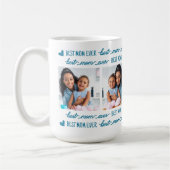 Beste MOM Ooit Custom 4 Fotocollage Moederdag Koffiemok (Links)