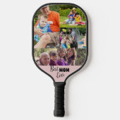 Beste MOM ooit Fotosjabloon Blush Pink Pickleball Paddle (Achterkant)