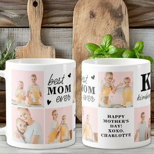 Beste MOM Ooit Gepersonaliseerde Monogram 7 Foto Koffiemok