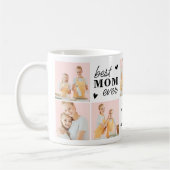 Beste MOM Ooit Gepersonaliseerde Monogram 7 Foto Koffiemok (Links)