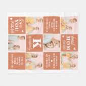 Beste MOM ooit gepersonaliseerde Monogram fotocoll Fleece Deken (Voorkant (Horizontaal))