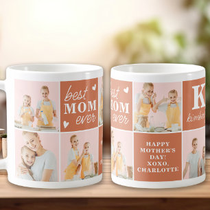 Beste MOM ooit gepersonaliseerde Monogram fotocoll Koffiemok
