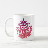 BESTE MOM OOIT GLITTER CUSTOM TYPOGRAPHY KOFFIEMOK (Links)