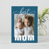Beste MOM ooit Kinder Foto Moederdag Kaart (Staand voorkant)