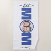 Beste MOM ooit met Foto Strandlaken (Voorkant)