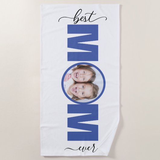 Beste MOM ooit met Foto Strandlaken (Voorkant)