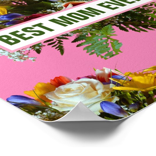 BESTE MOM OOIT MOEDERDAG GIFT POSTER (Hoek)